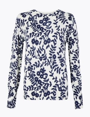 Floral Gathered Shoulder Jumper | M&S Collection | M&S