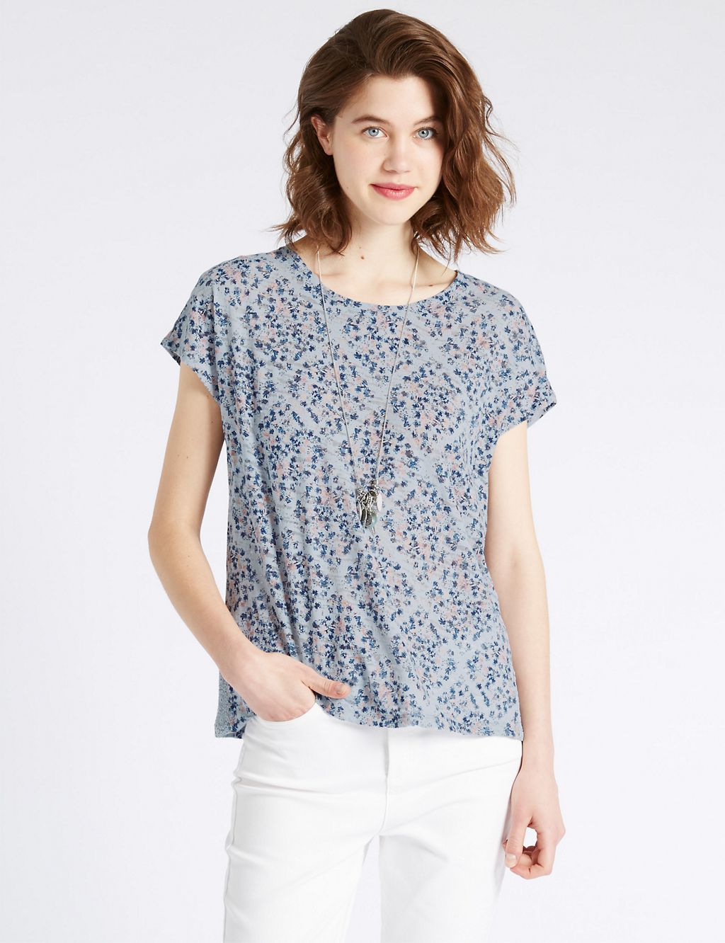Floral Grid T-Shirt 3 of 4