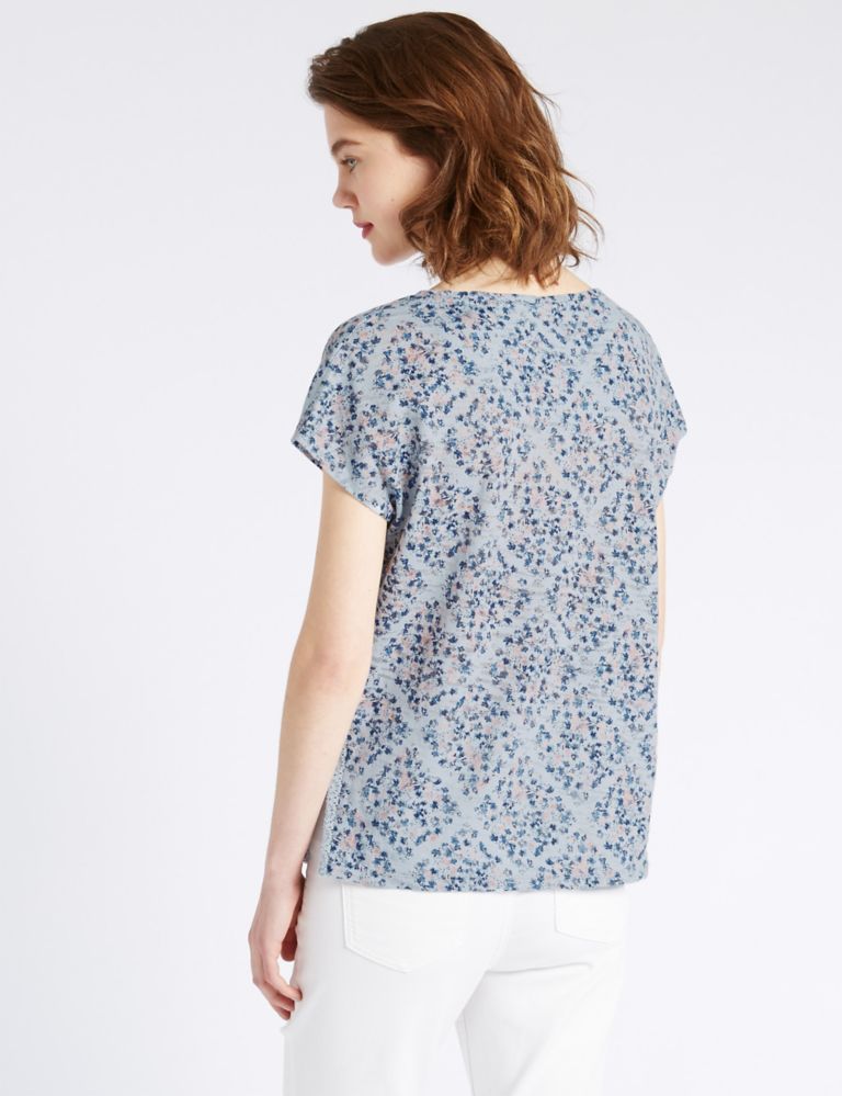 Floral Grid T-Shirt 3 of 4