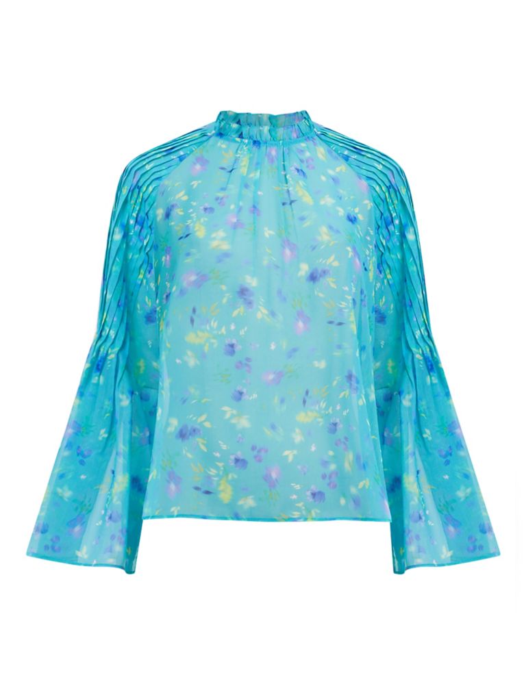 Floral High Neck Angel Sleeve Blouse | French Connection | M&S