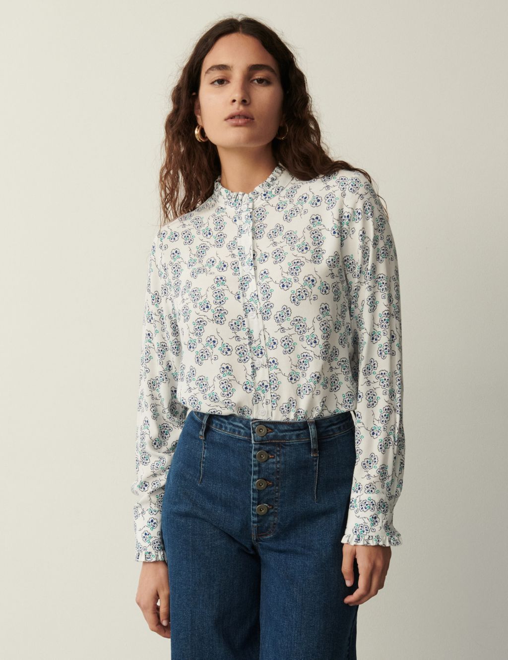 Floral High Neck Blouse 3 of 8