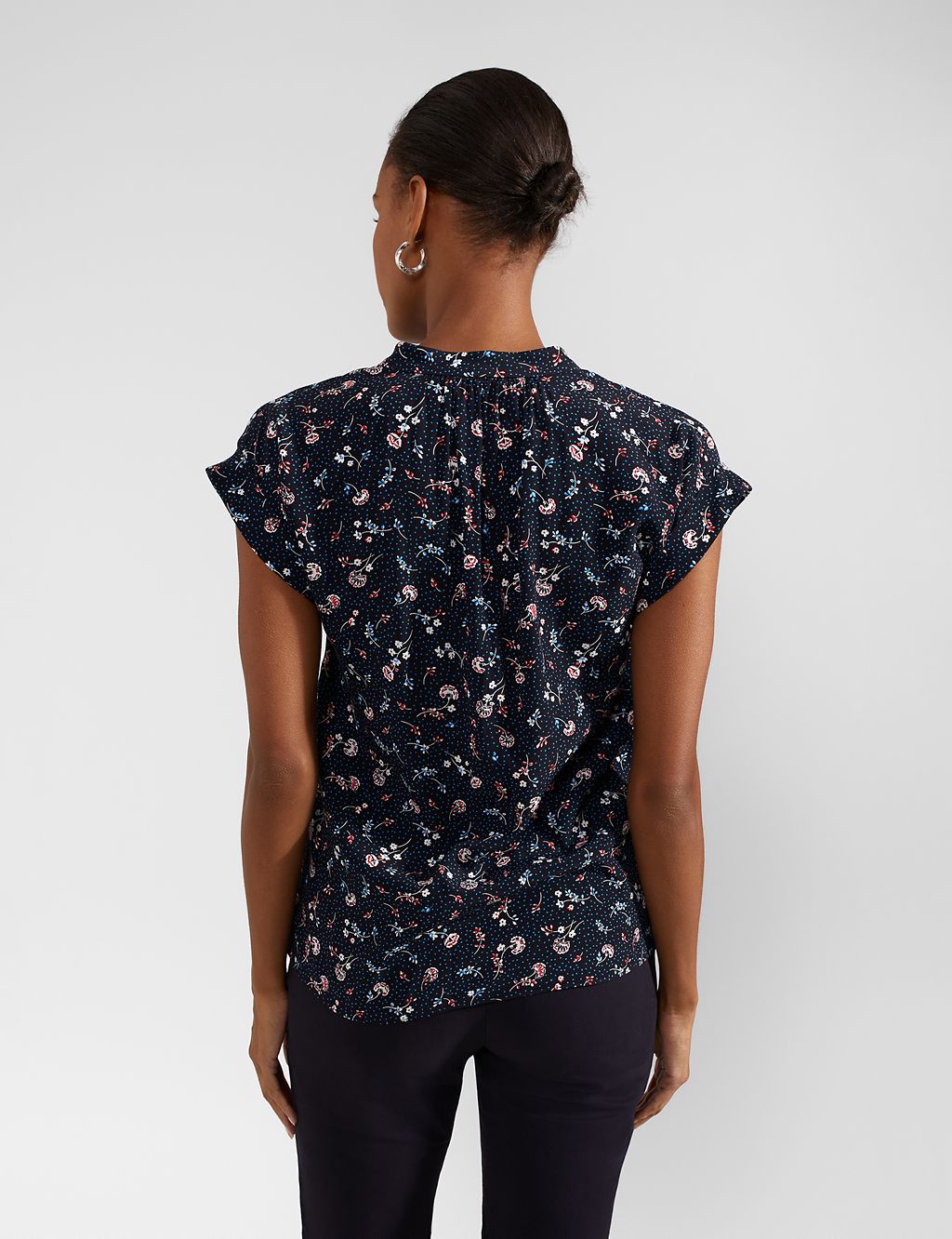 Floral High Neck Blouse 6 of 7