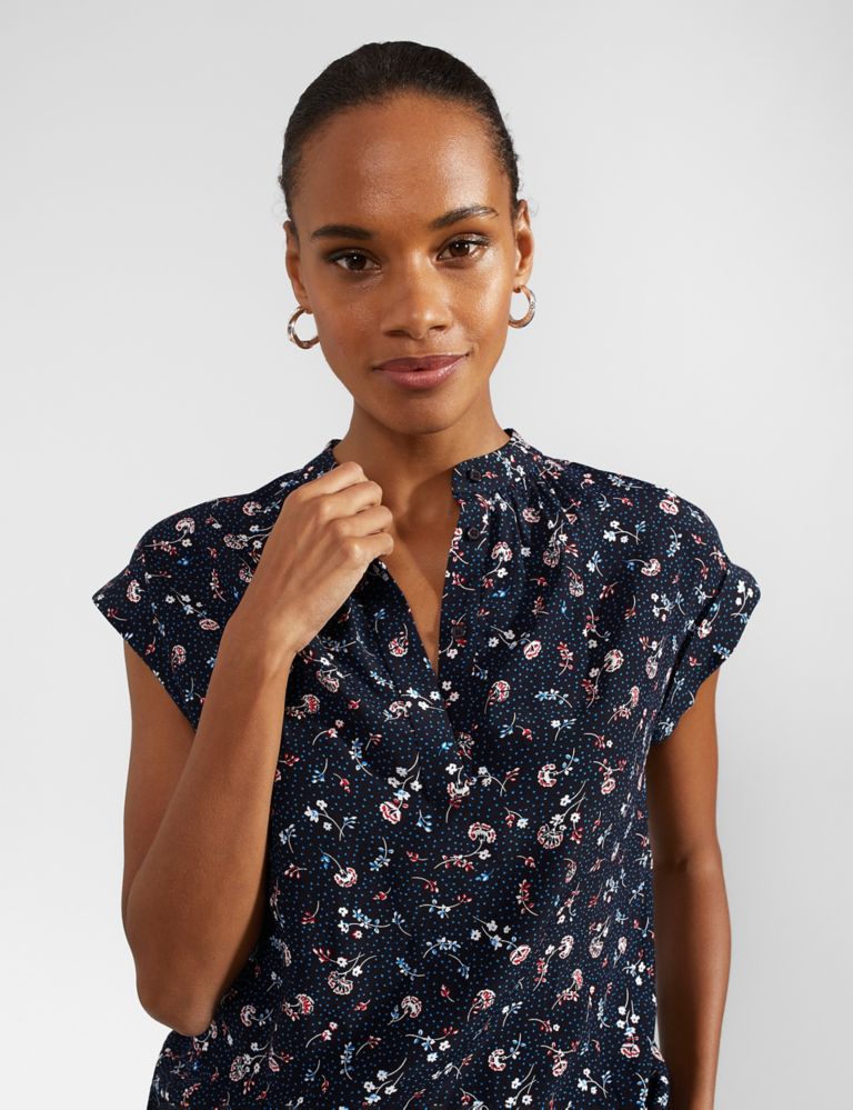 Floral High Neck Blouse 5 of 7