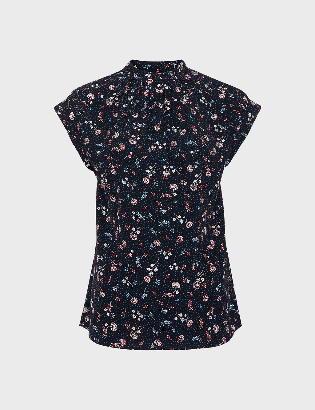 Floral High Neck Blouse 1 of 7
