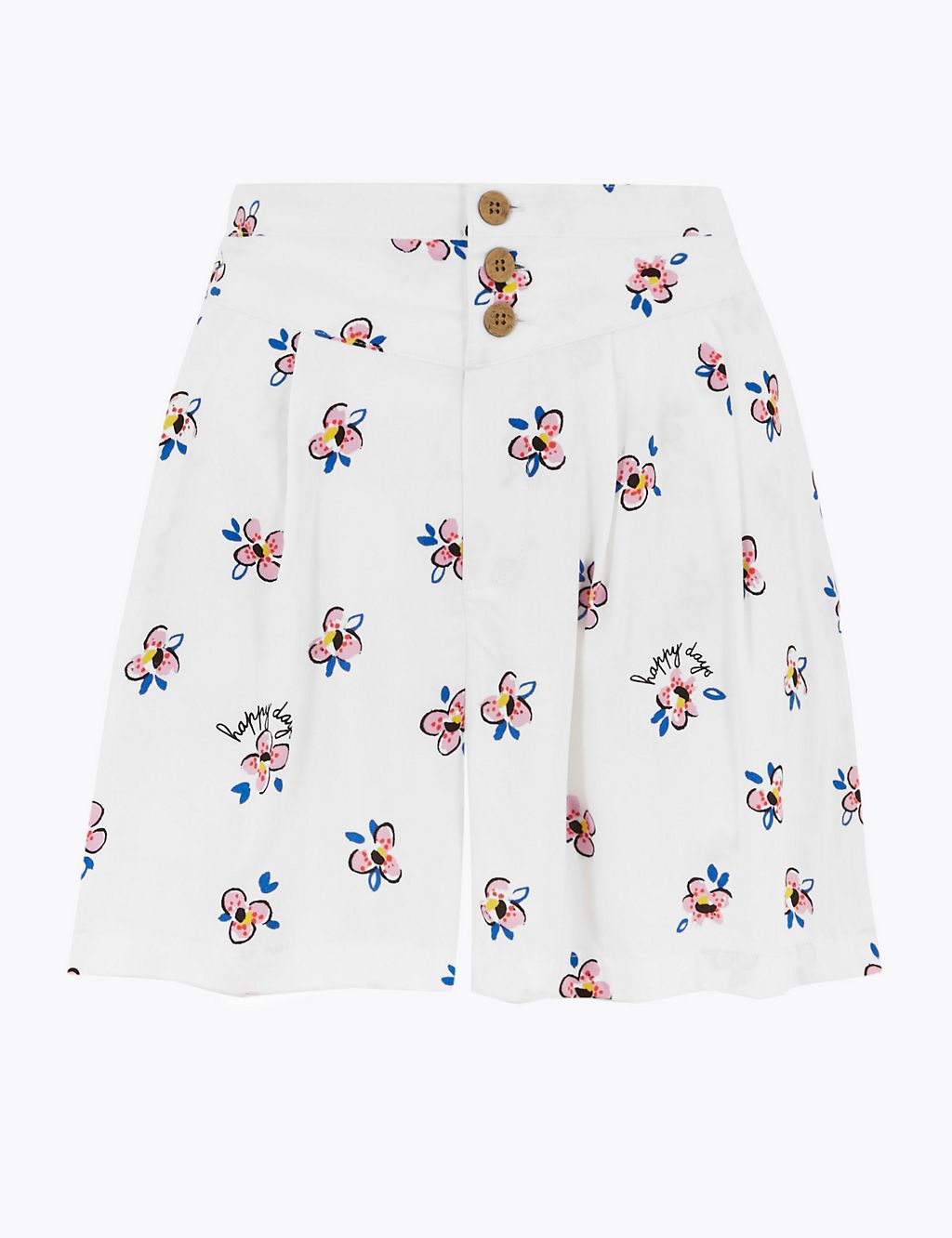 Floral High Waisted Shorts 1 of 4