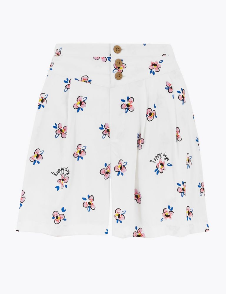 Floral High Waisted Shorts 2 of 4