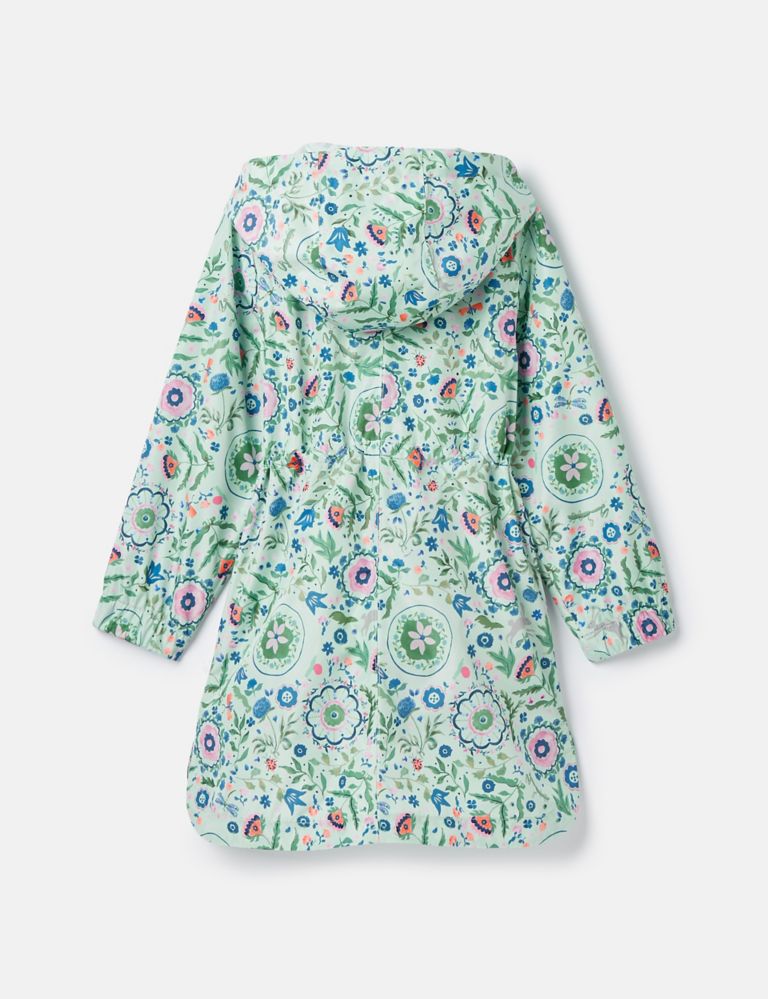 Floral Hooded Packaway Raincoat (2-12 Yrs) 2 of 8