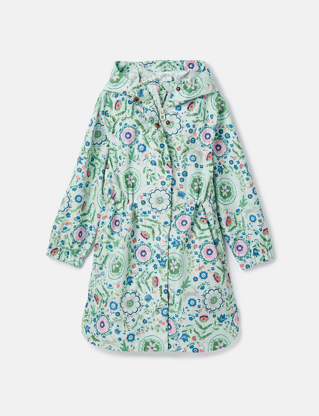 Floral Hooded Packaway Raincoat (2-12 Yrs) 3 of 8