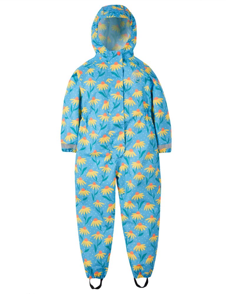 Floral Hooded Puddlesuit (0.5-8 Yrs) 1 of 5
