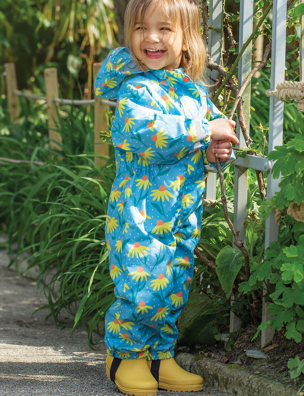 Floral Hooded Puddlesuit (0.5-8 Yrs) 1 of 5