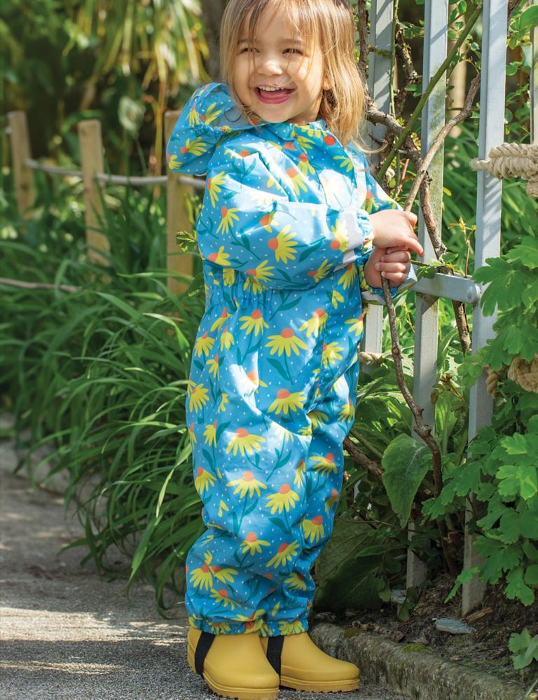 Floral Hooded Puddlesuit (0.5-8 Yrs) 2 of 5