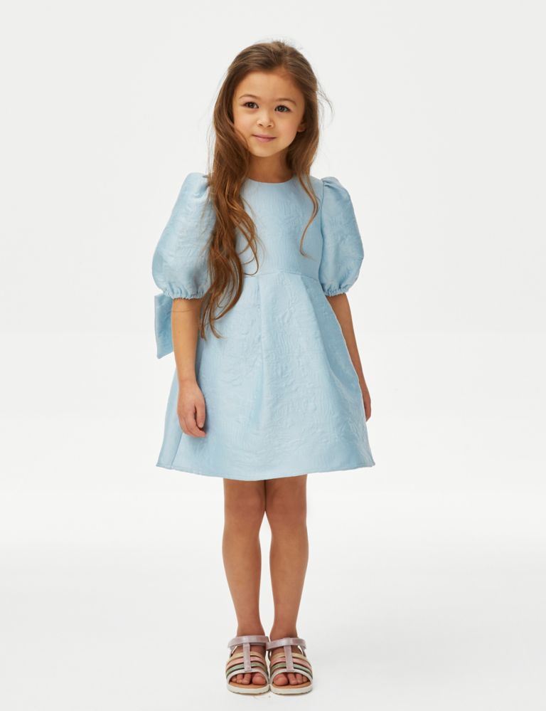 Floral Jacquard Dress (2-7 Yrs), M&S Collection
