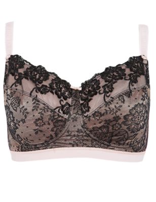 Floral Jacquard Lace Post Surgery Padded A-DD Bra Image 2 of 5
