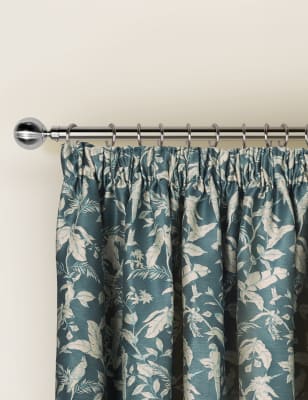 Floral Jacquard Pencil Pleat Curtains M S