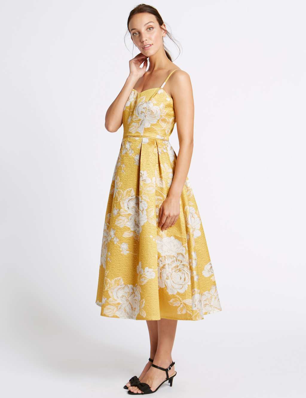 Floral Jacquard Prom Dress 1 of 5