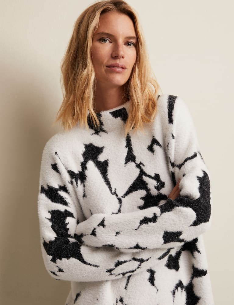 Floral Jacquard Textured High Neck Jumper Phase Eight M S