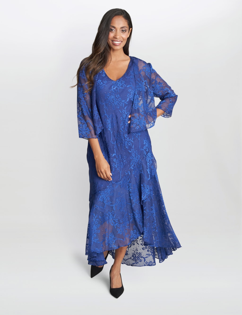 Jacquard dress and jacket sale
