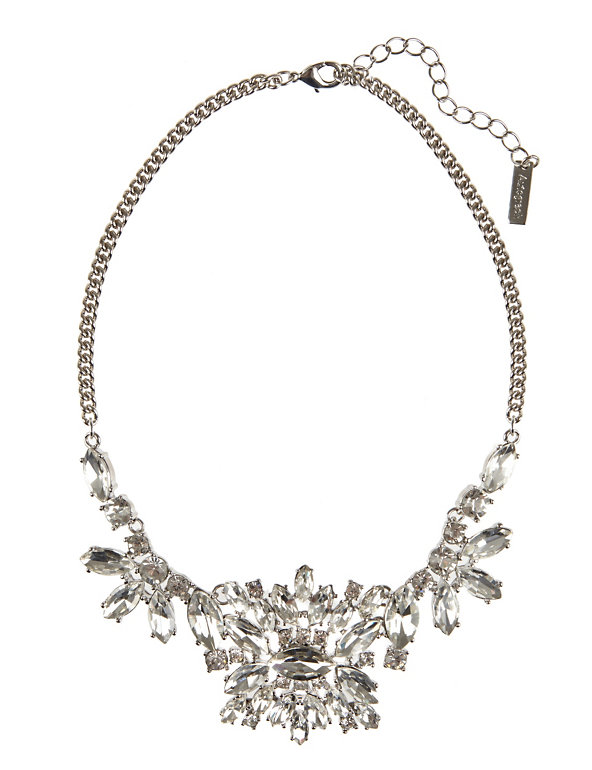 Floral Jewelled Diamanté Collar Necklace Image 1 of 1