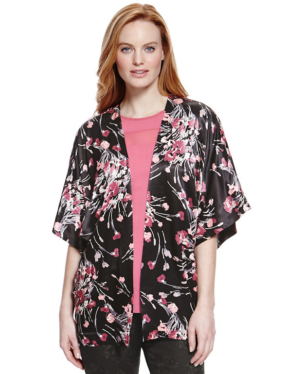RRP £59 M&S Per Una Oriental Floral Kimono Top Jacket Sz UK 10 12 14 16 18 20 22 