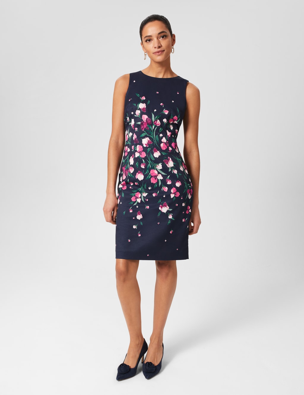 Hobbs fiona store dress ivory multi