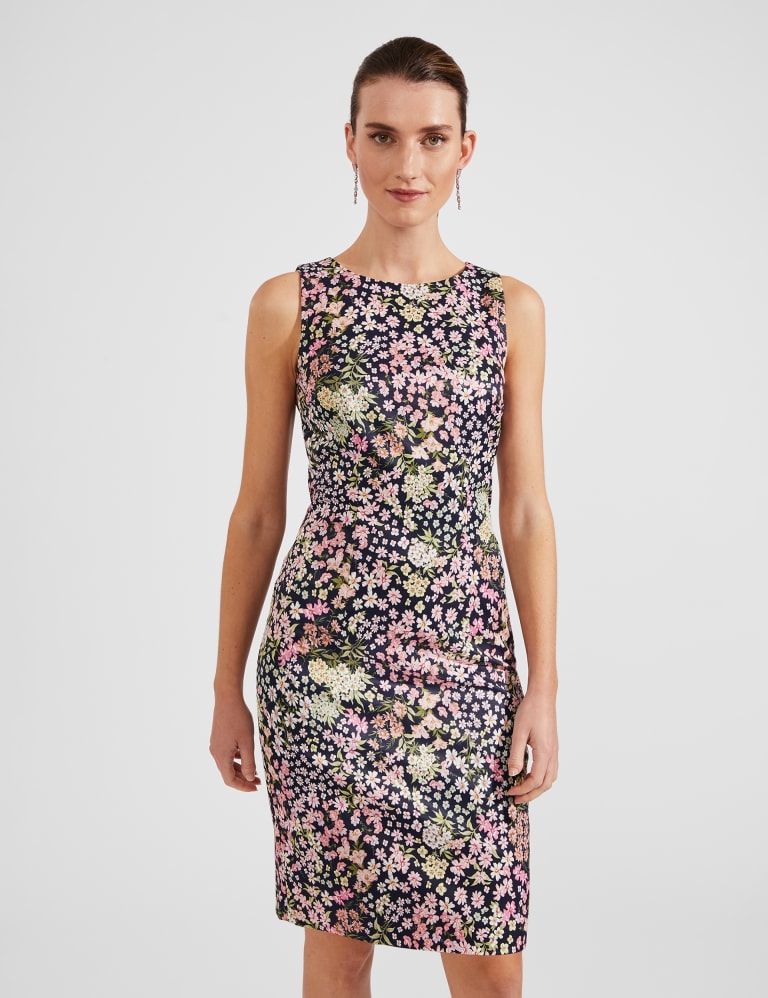 Floral Knee Length Shift Dress 2 of 3