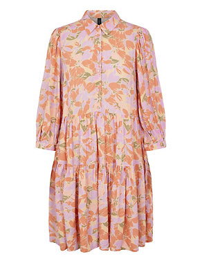 Floral Knee Length Tiered Smock Dress | Y.A.S | M&S