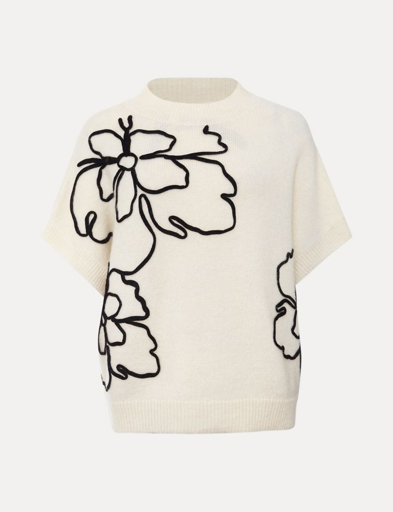 Floral Knitted Top with Wool 2 of 8