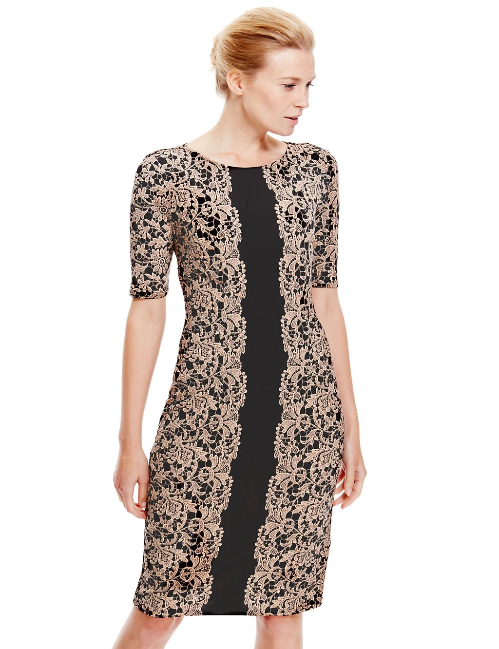 Floral Lace Bodycon Dress 2 of 4