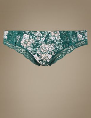 Floral Lace Brazilian Knickers Image 2 of 4