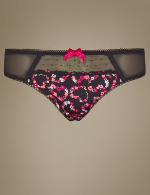 Floral Lace Brazilian Knickers Image 2 of 3