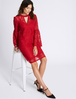 Flute sleeve hotsell shift dress