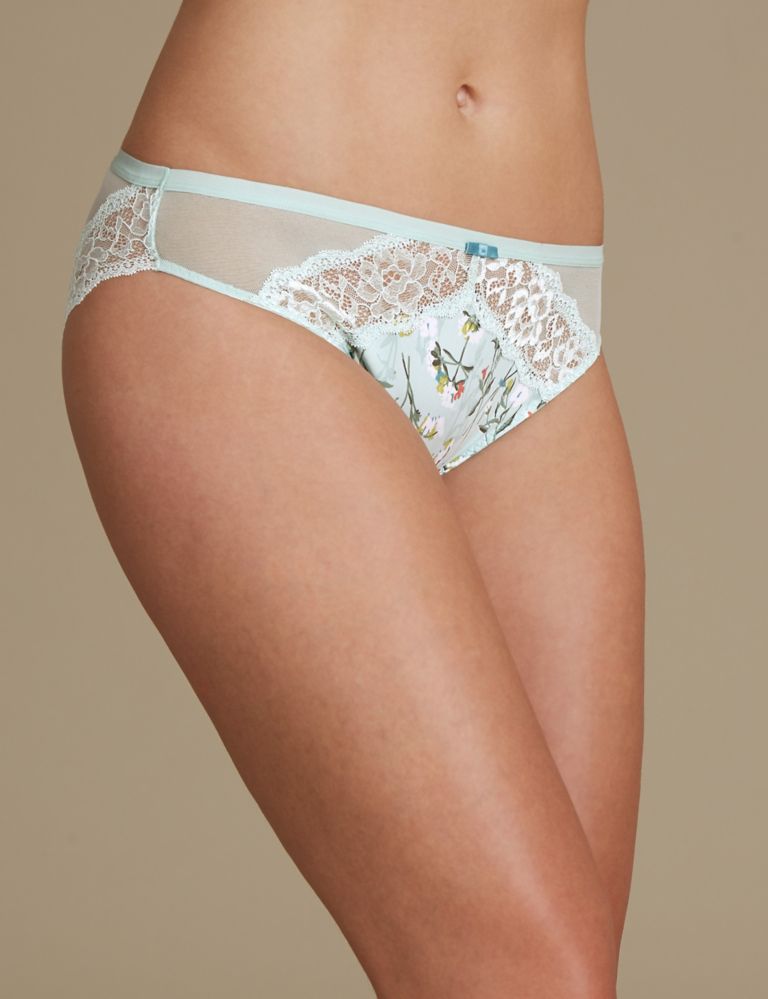Floral Lace High Leg Knickers 1 of 5