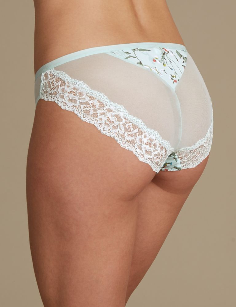 Floral Lace High Leg Knickers 3 of 5