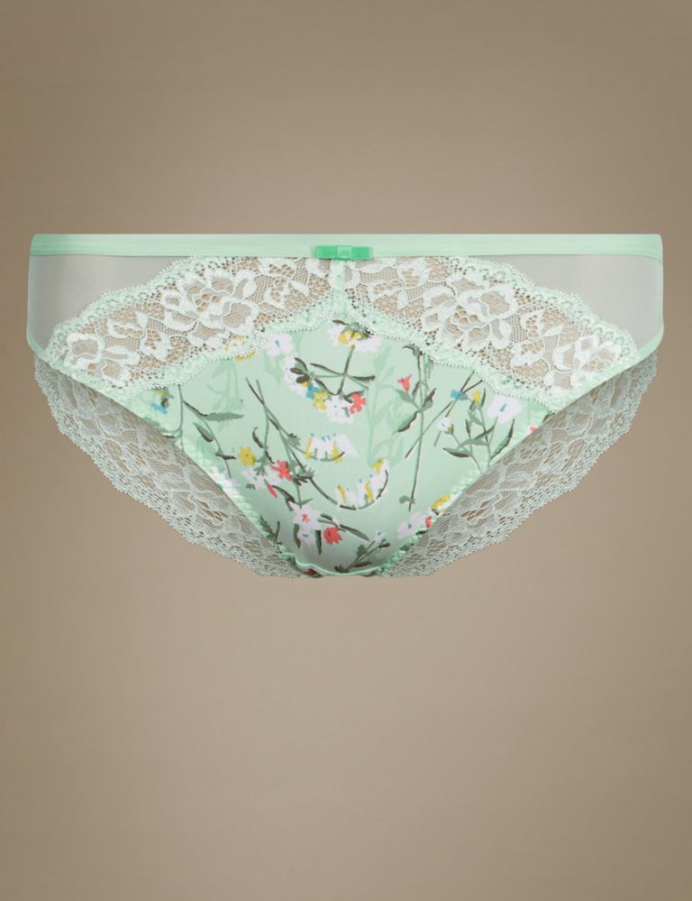 Floral Lace High Leg Knickers 2 of 5