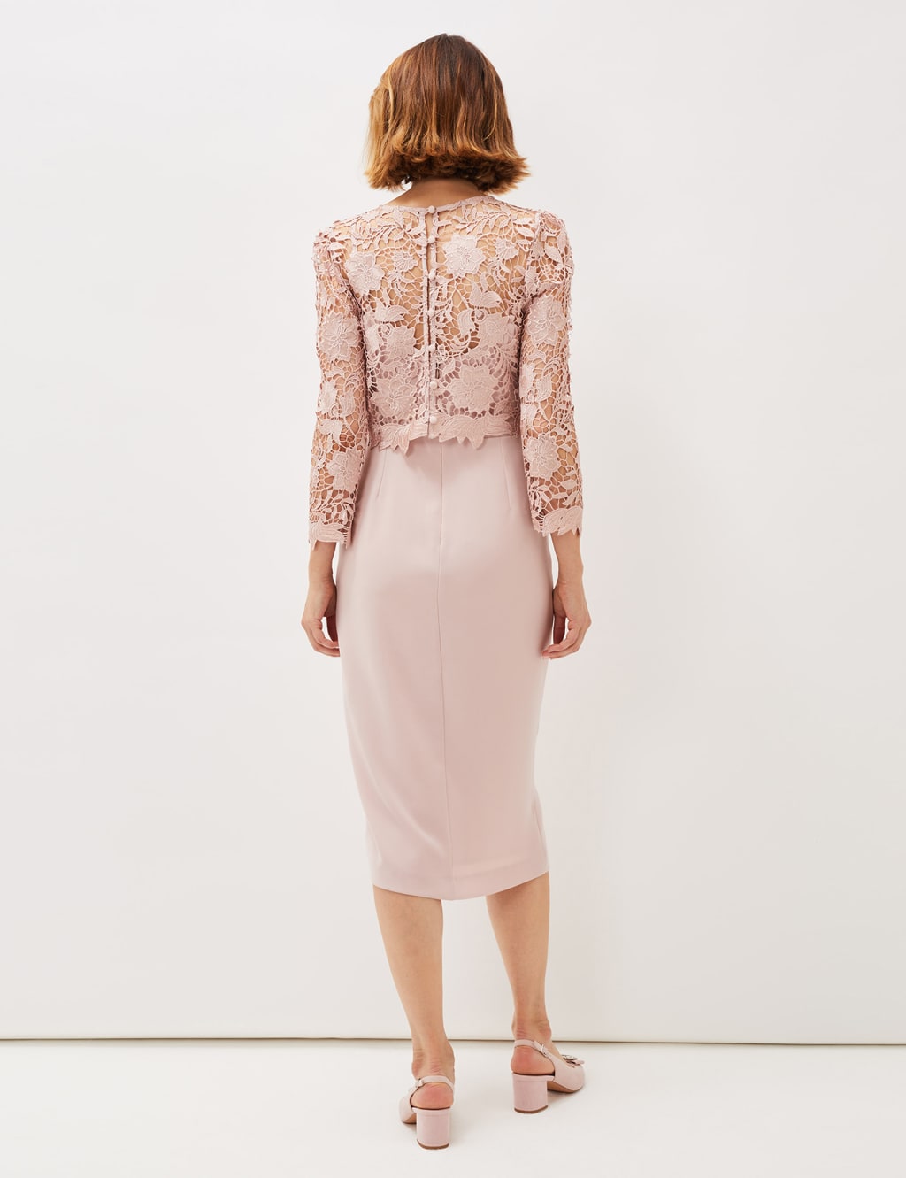 Floral Lace Knee Length Shift Dress Phase Eight M&S