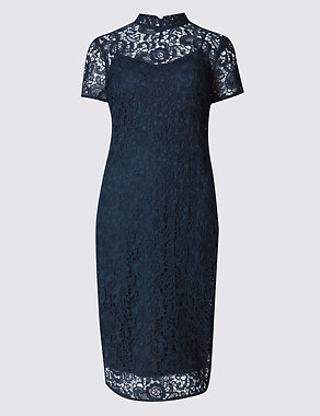 Floral Lace Layered Shift Dress Image 2 of 4