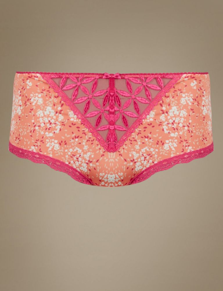 Floral Lace Print High Rise Short 1 of 2