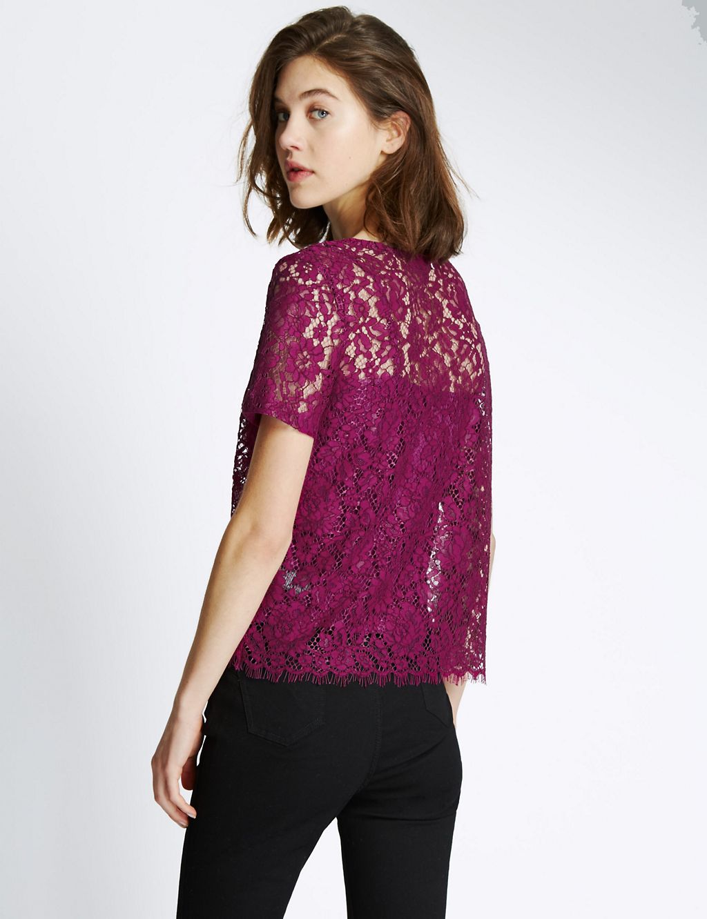 Floral Lace Shell Top with Camisole 2 of 3