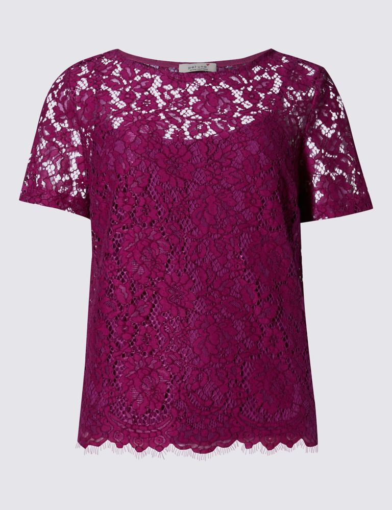 Floral Lace Shell Top with Camisole 2 of 3