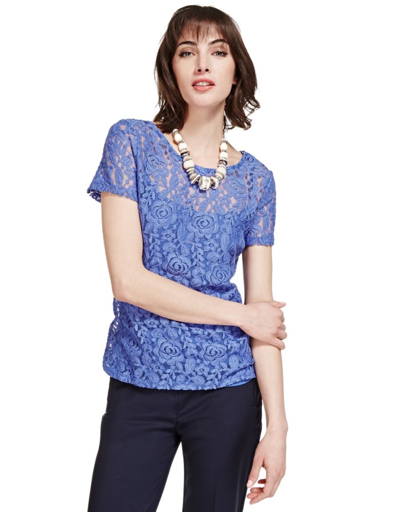 Floral Lace Top with Camisole 1 of 4