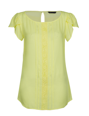 Floral Lace Trim Shell Top Image 2 of 5