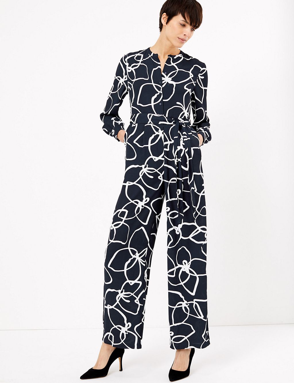 Floral Large Waisted Jumpsuit | M&S Collection | M&S