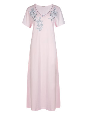 Floral Long Nightdress with Cool Comfort™ Technology Image 2 of 4