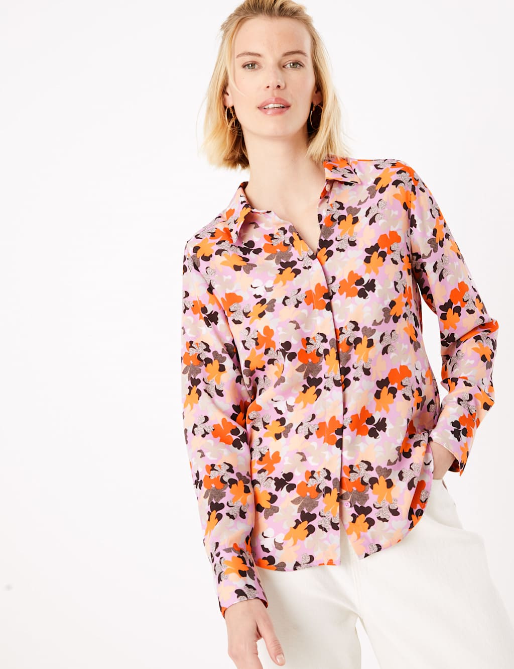 Floral Long Sleeve Shirt M&S Collection M&S