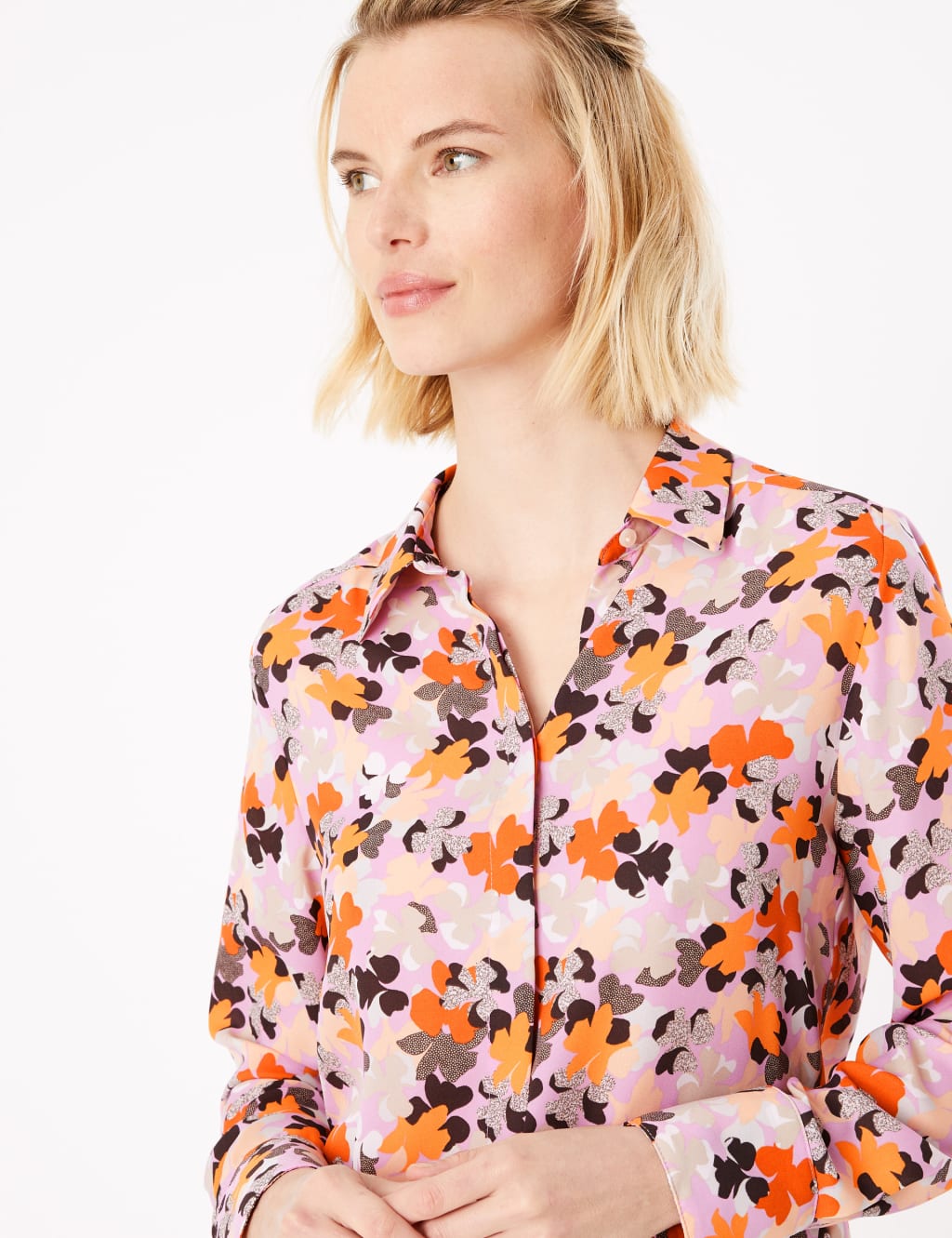 Floral Long Sleeve Shirt M&S Collection M&S