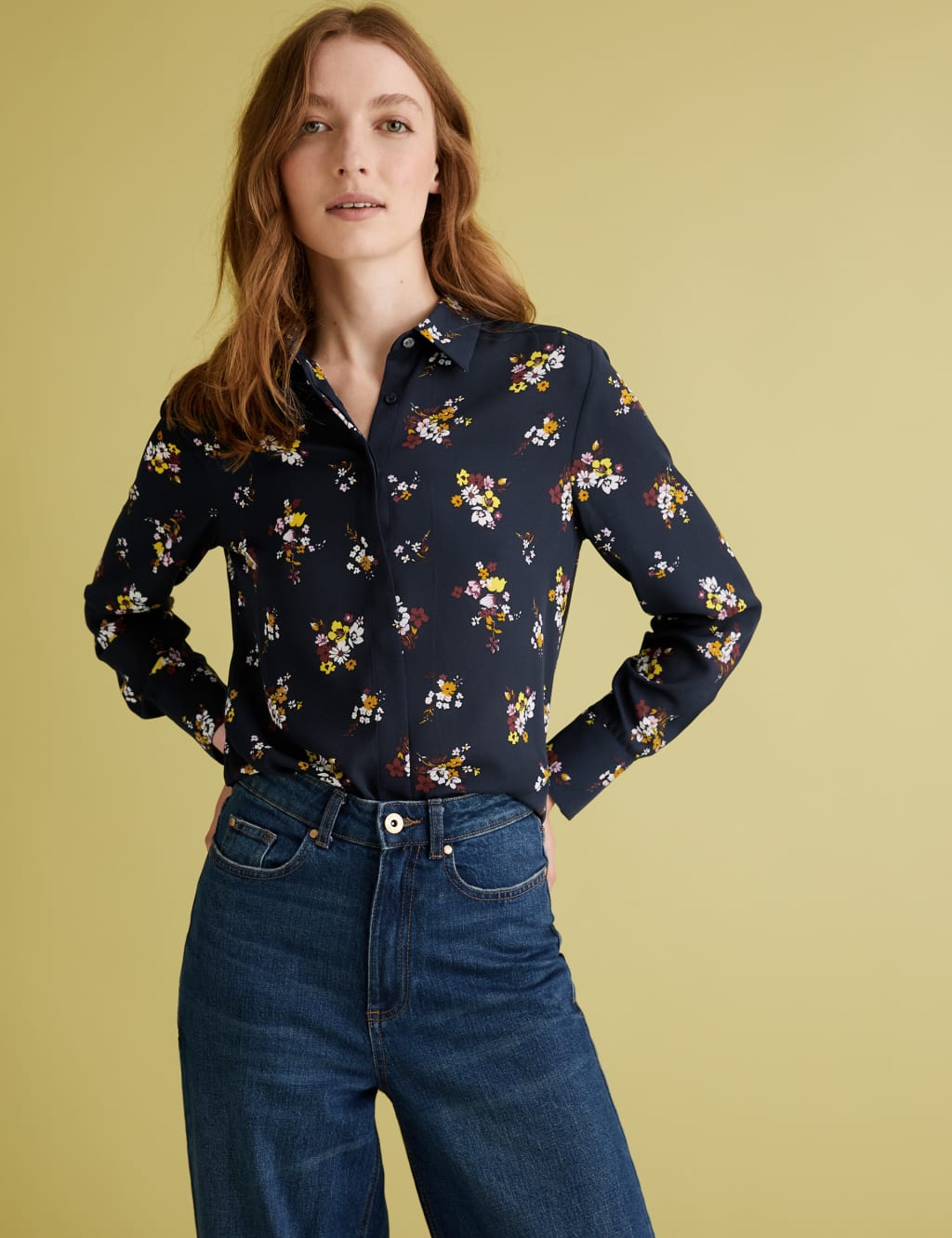 Floral Long Sleeve Shirt M&S Collection M&S