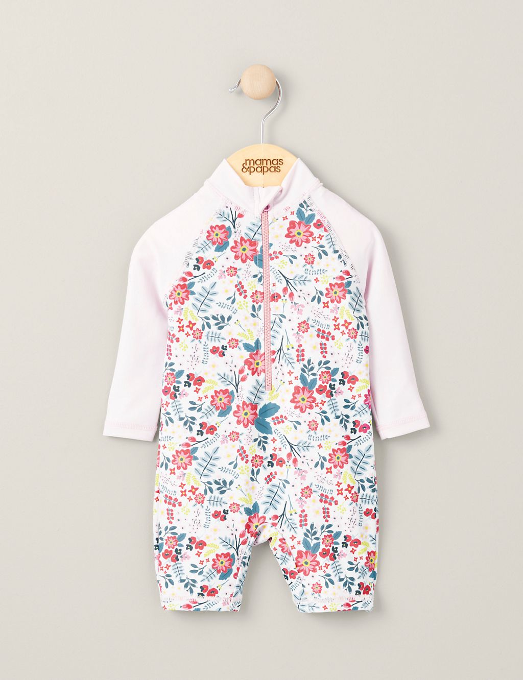 Floral Long Sleeve Swimsuit (0-3 Yrs) 1 of 2