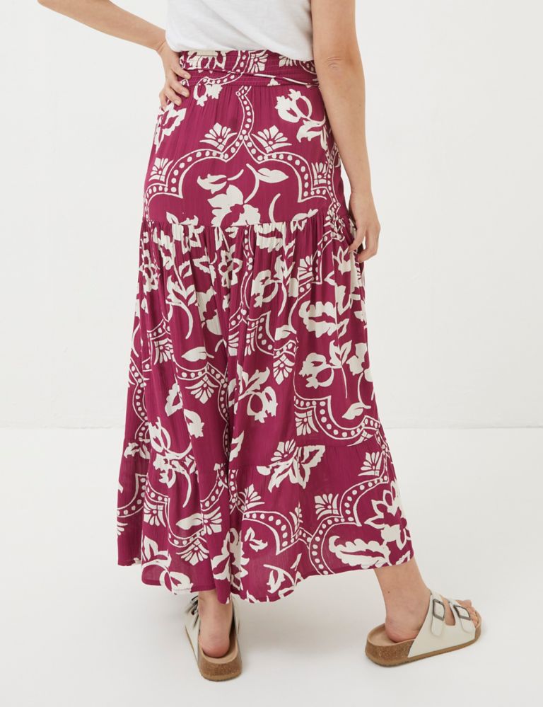 Floral Maxi A-Line Skirt 4 of 5