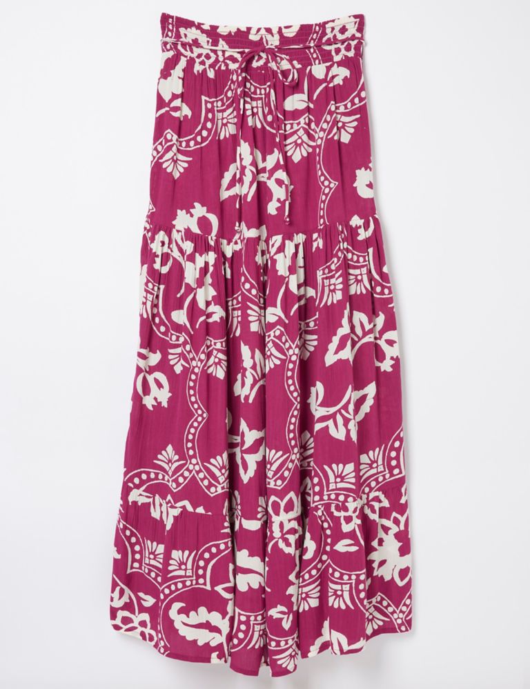 Floral Maxi A-Line Skirt 2 of 5