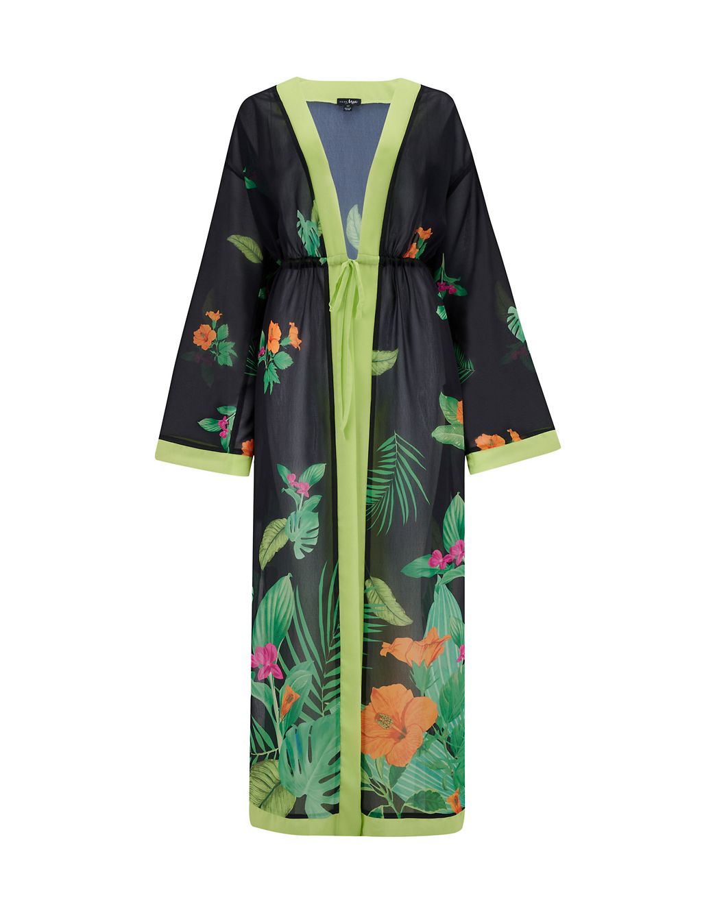 Floral Maxi Kimono Beach Dress 1 of 4